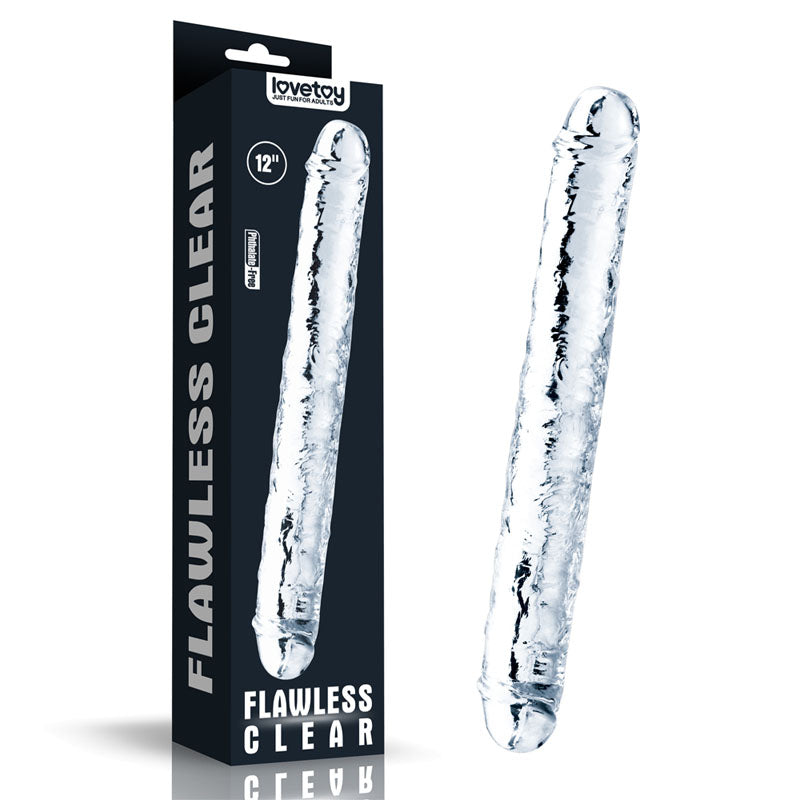 Clear Double Dildo 12 Inch Default Title > Dildos > Double Dildos