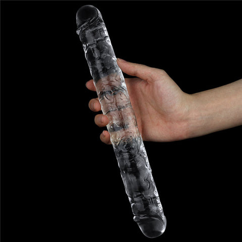 Clear Double Dildo 12 Inch for Double the Pleasure and Adventure Double Dongs