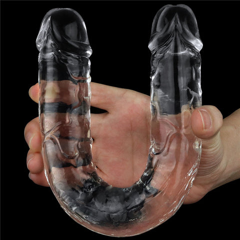 Clear Double Dildo 12 Inch for Double the Pleasure and Adventure Double Dongs