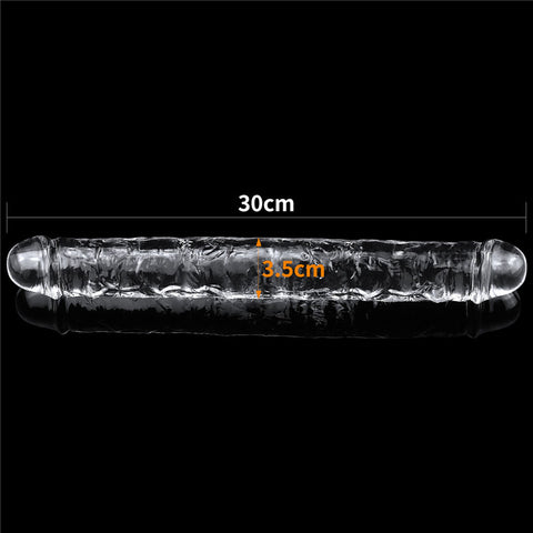 Clear Double Dildo 12 Inch for Double the Pleasure and Adventure Double Dongs