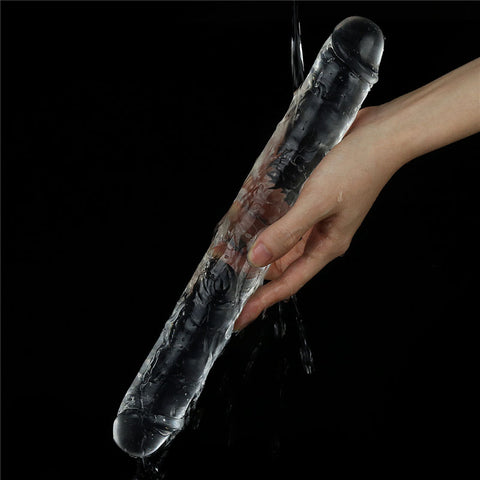 Clear Double Dildo 12 Inch for Double the Pleasure and Adventure Double Dongs