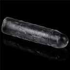 Clear Penis Extender Sleeve Plus One Inch > Sex Toys For Men > Penis Sleeves