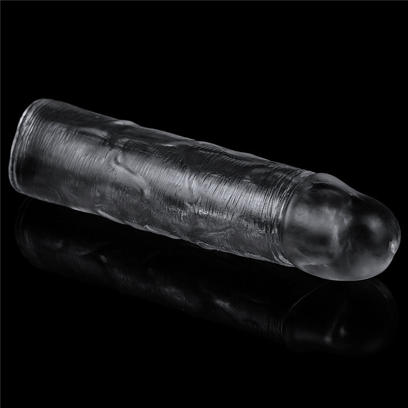 Clear Penis Extender Sleeve Plus One Inch > Sex Toys For Men > Penis Sleeves