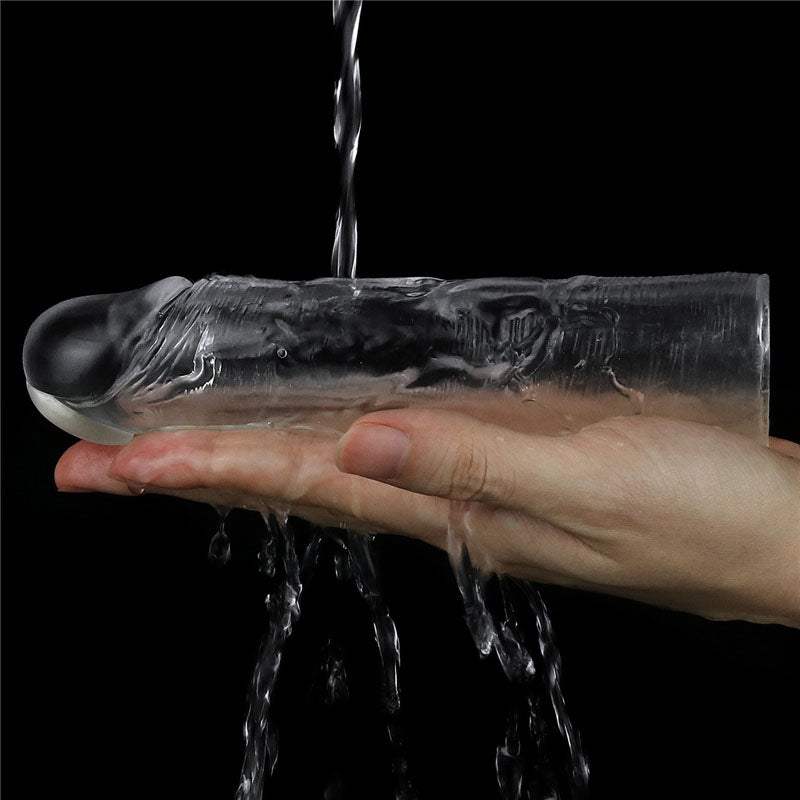 Clear Penis Extender Sleeve Plus One Inch > Sex Toys For Men > Penis Sleeves