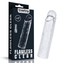 Clear Penis Extender Sleeve Plus 1in