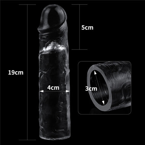 Clear Penis Extender Sleeve for Enhanced Length and Girth > Sex Toys For Men > Penis Sleeves