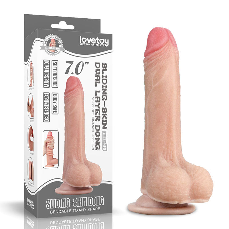 Lovetoy Sliding Skin Dildo 7 Inch – Realistic Dildo Default Title > Dildos > Realistic Dildos