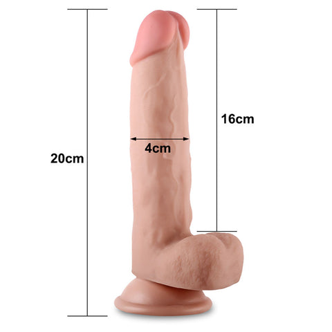 Sliding Skin Dual Layer Dong – 20.3 cm Realistic Flexible Dong > Dildos > Realistic Dildos