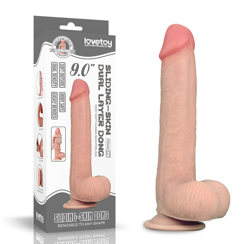 Sliding Skin Dual Layer Dong – Realistic 23 cm Flexible Dong Flesh > Dildos > Realistic Dildos