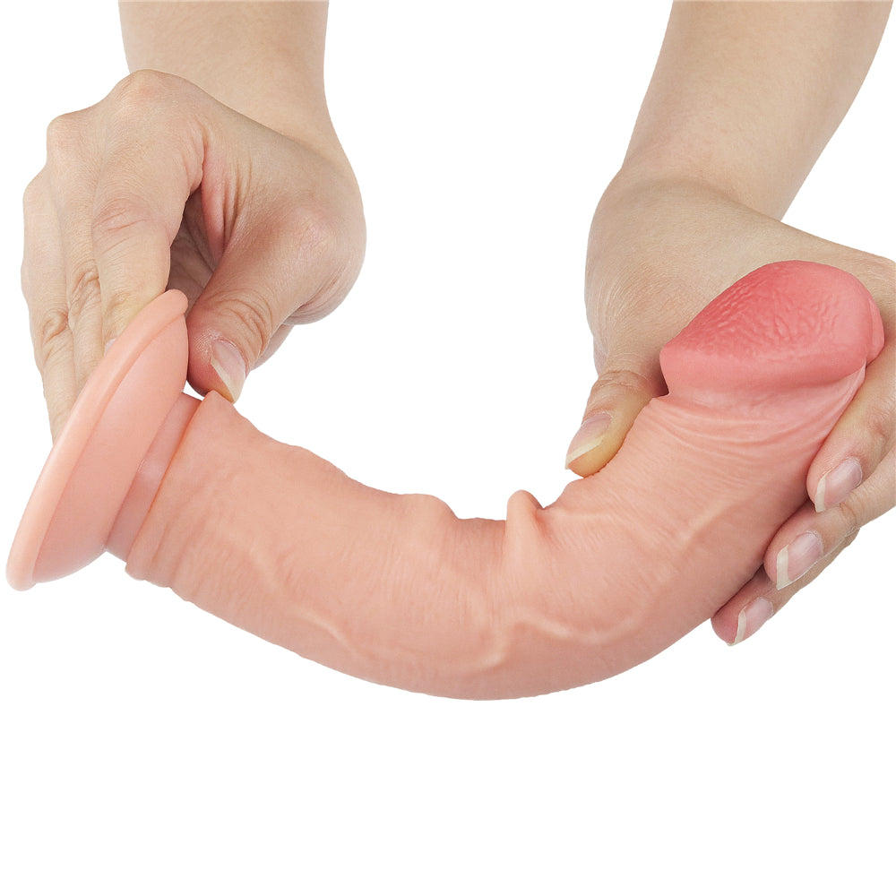 Sliding Skin Dual Layer Dong 20 cm (8 Inch) – Realistic Flexible Dual Density Dildo Dongs Realistic
