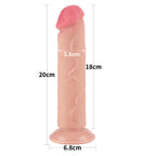 Sliding Skin Dual Layer Dong 20 cm (8 Inch) – Realistic Flexible Dual Density Dildo > Dildos > Realistic Dildos