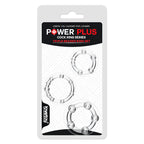 Power Plus Triple Beaded Cock Ring Set of 3 Clear > Cock Ring > Sets