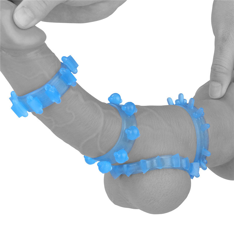 Lovetoy Glow In The Dark Lumino Cock Rings Play Pack Of 4 > Cock Ring > Sets