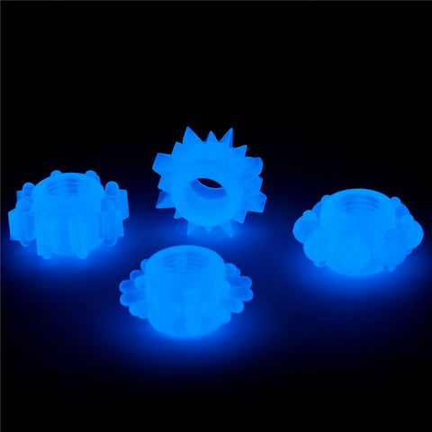 Lovetoy Glow In The Dark Lumino Cock Rings Play Pack Of 4 > Cock Ring > Sets