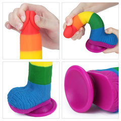 Prider 7.5'' Dildo - Rainbow 19 cm Dong