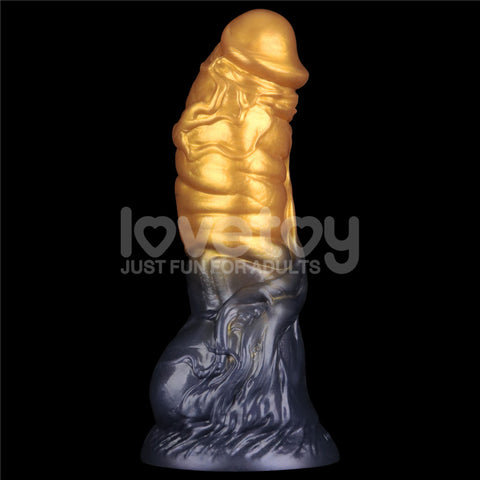 Aerosx Dual Density Inflatable Dildo (Gold/Blue) 7.5 Inch 24 cm – Adjustable Inflatable Dildo Fantasy Dongs