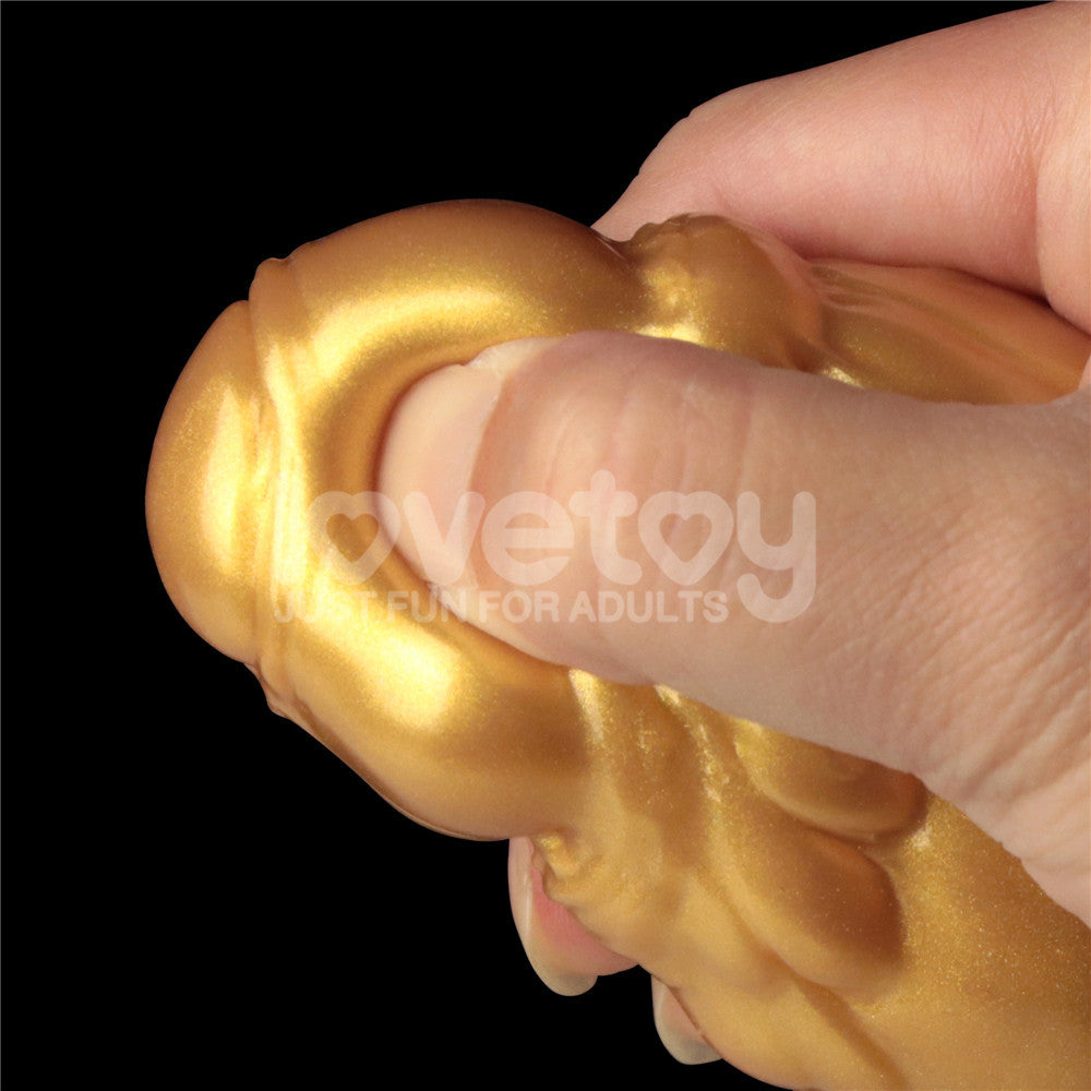 Aerosx Dual Density Inflatable Dildo (Gold/Blue) 10 Inch 33 cm – Versatile Inflatable Dildo Fantasy Dongs