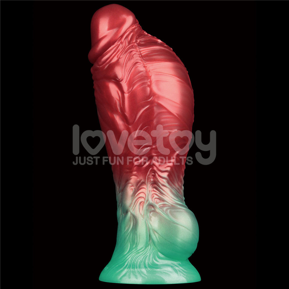 Aerosx Dual Density Inflatable Dildo (Red/Green) 8 Inch 28 cm – Adjustable Inflatable Dildo Fantasy Dongs
