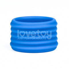 Pinnacle Pro Deep Rib Grip - Blue Cock Ring