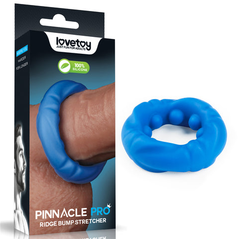 Pinnacle Pro Ridge Bump Stretcher (Deep Blue) – Textured Cock Ring Blue COCK RINGS