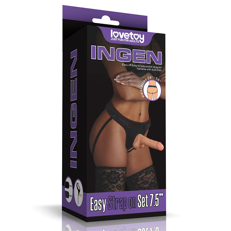 Easy Strap-on Set with Balls 20cm (Flesh) > Dildos > Strap On Harnesses
