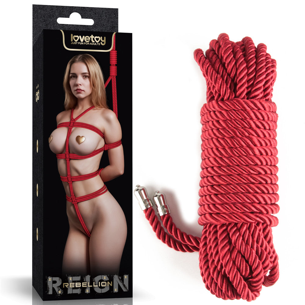 Rebellion Reign Ebony Silky Bondage Rope 10 Meter Red > Bondage Gear > Rope