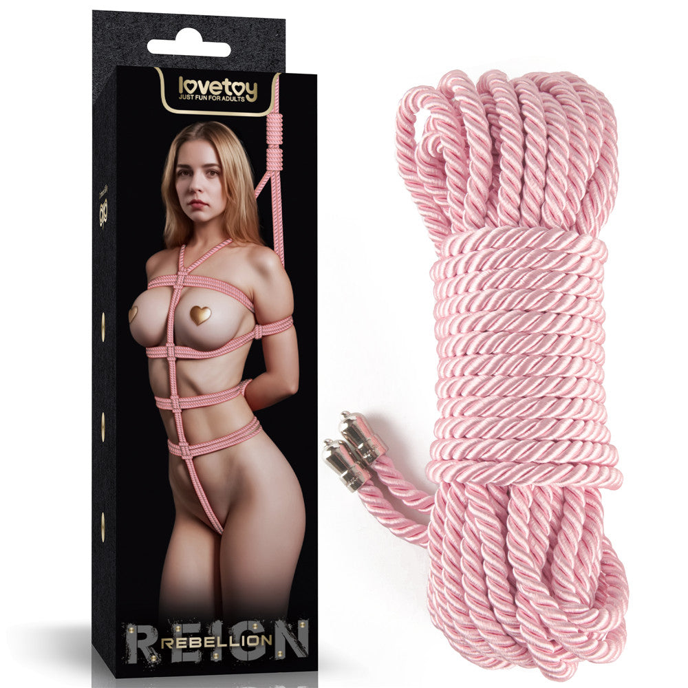 Rebellion Reign Ebony Silky Bondage Rope 10 Meter – Luxury Bondage Rope Pink > Bondage Gear > Rope