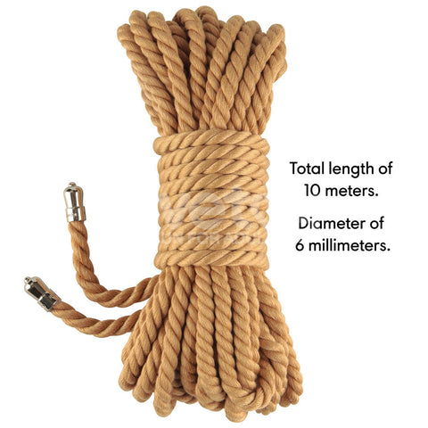 Rebellion Reign Natural Knot Bondage Rope (Turmeric) – 10 Meter Durable Bondage Rope Rope
