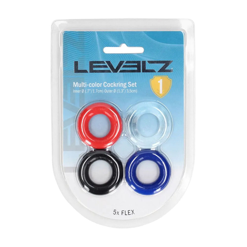 LEVELZ Multicolour Cock Ring Set - 4 Pack - Cock Rings - 4 Pack > Cock Ring > Sets