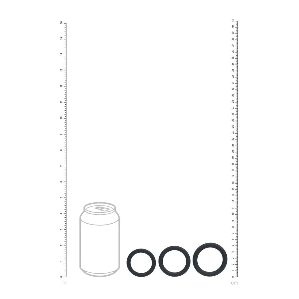 Levelz Classic Silicone Cock Ring Set Large Extra Large XXL – Body-Safe Silicone Cock Rings Set of 3 Sizes COCK RING Set