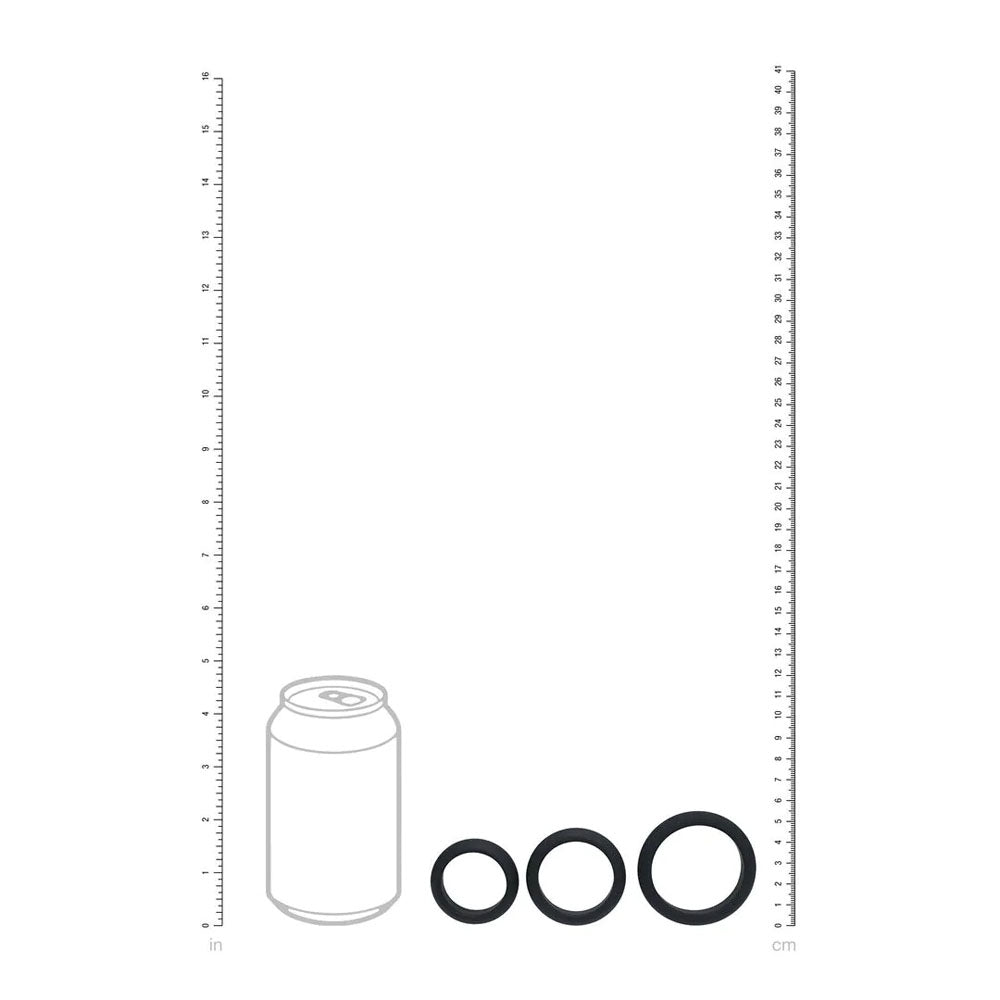 Levelz Wide O Silicone Cock Ring Set of Three Sizes S, M, L – Body-Safe Silicone Cock Rings Set > Cock Ring > Sets