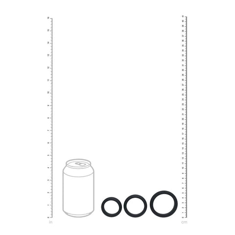 Levelz Wide O Silicone Cock Ring Set of Three Sizes S, M, L – Body-Safe Silicone Cock Rings Set COCK RING Set