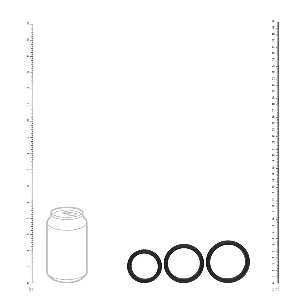 Levelz Wide O Silicone Cock Ring Set (Large, Extra Large, XXL) – Body-Safe Silicone Cock Rings Set of 3 > Cock Ring > Sets
