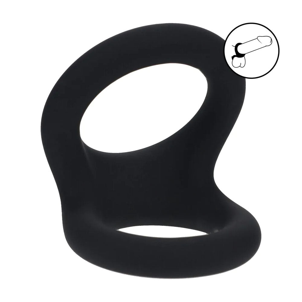 Levelz Double O Silicone (Black) – Dual-Loop Cock and Balls Ring Secondary image