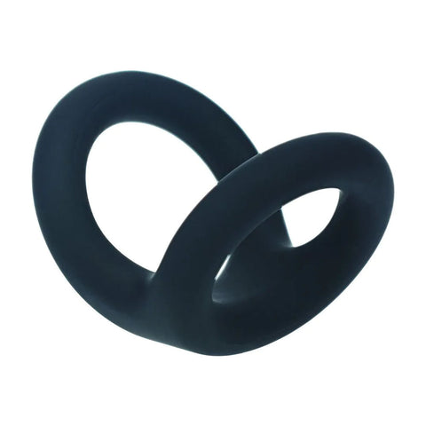 Levelz Double O Silicone (Black) – Dual-Loop Cock and Balls Ring COCK RINGS Sling