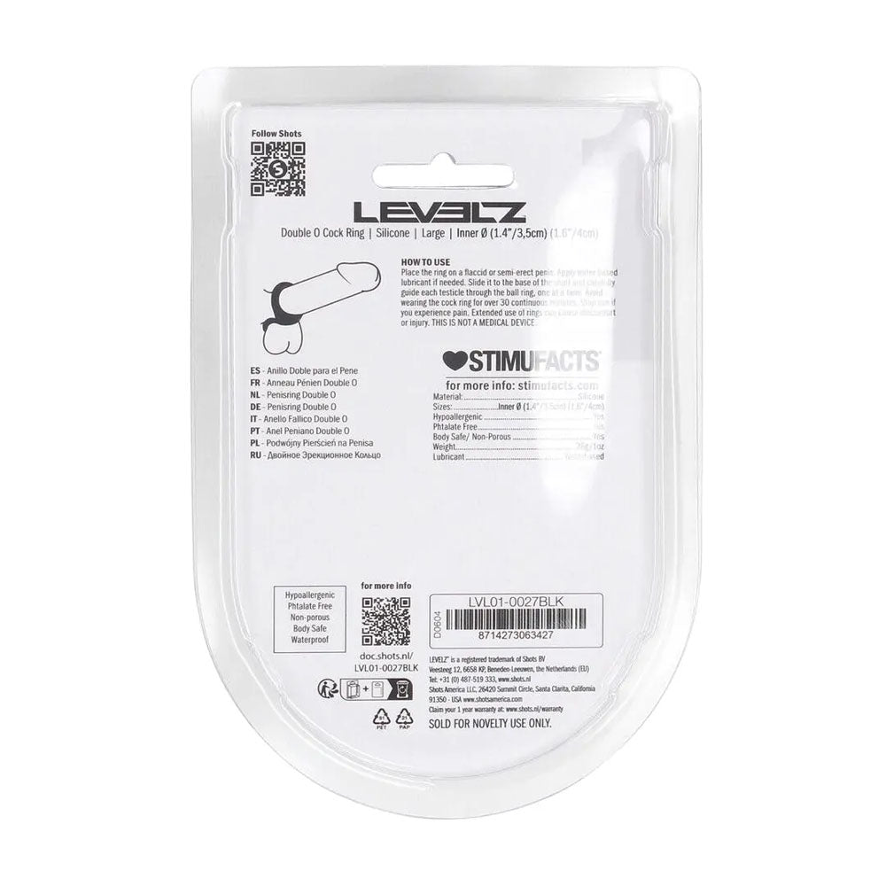 LEVELZ Double O (Large) – Silicone Cock and Balls Ring COCK RINGS Sling