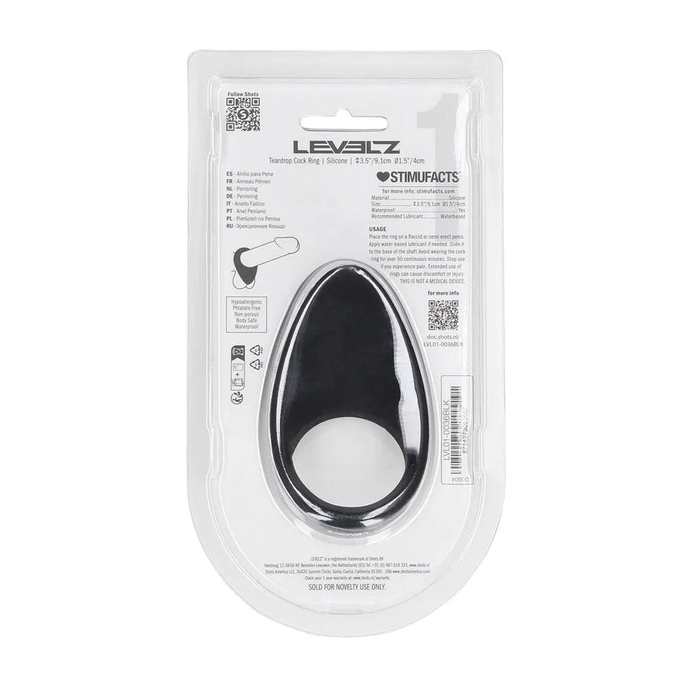 Levelz Teardrop Silicone Cock Ring – Ergonomic Silicone Cock Ring > Cock Ring > Single