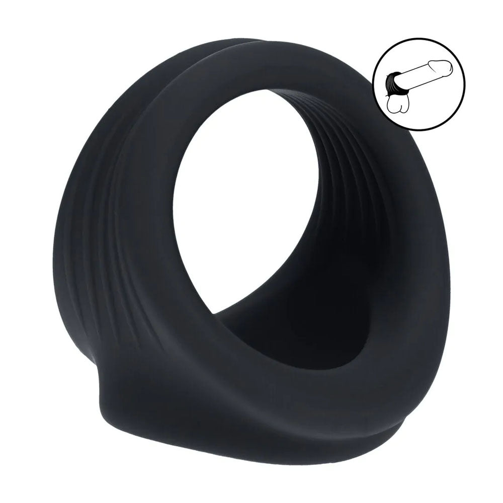 Levelz Silicone Cock & Ball Harness – Thick Supportive Cock and Ball Ring Secondary image