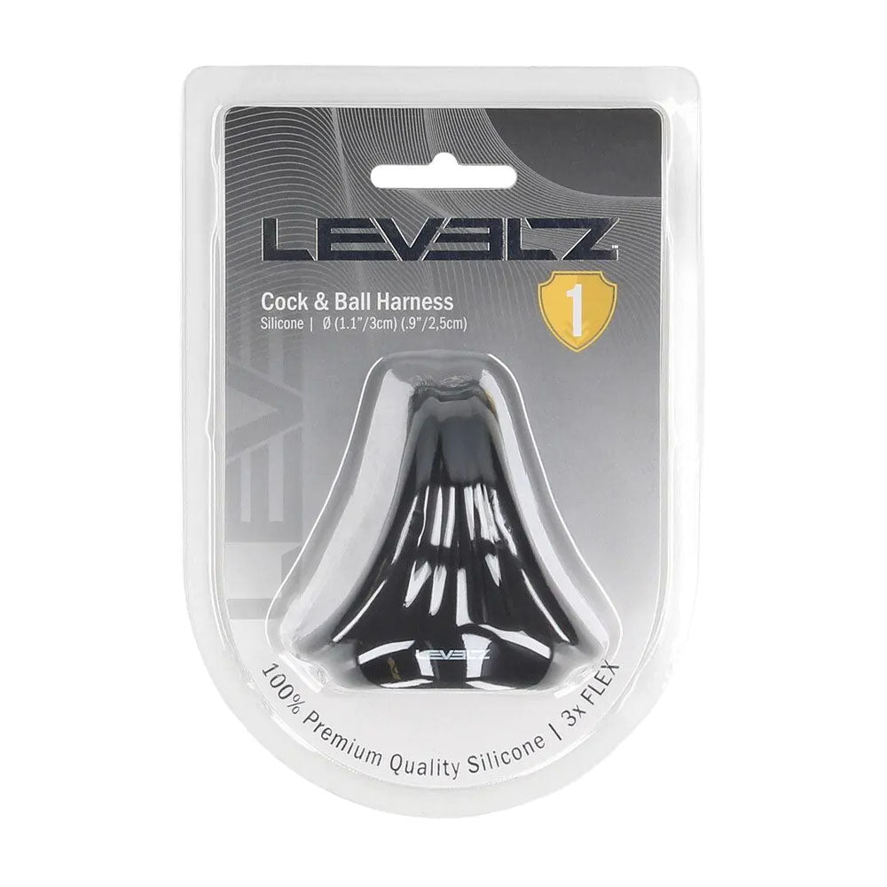 Levelz Silicone Cock & Ball Harness – Thick Supportive Cock and Ball Ring > Cock Ring > Sling