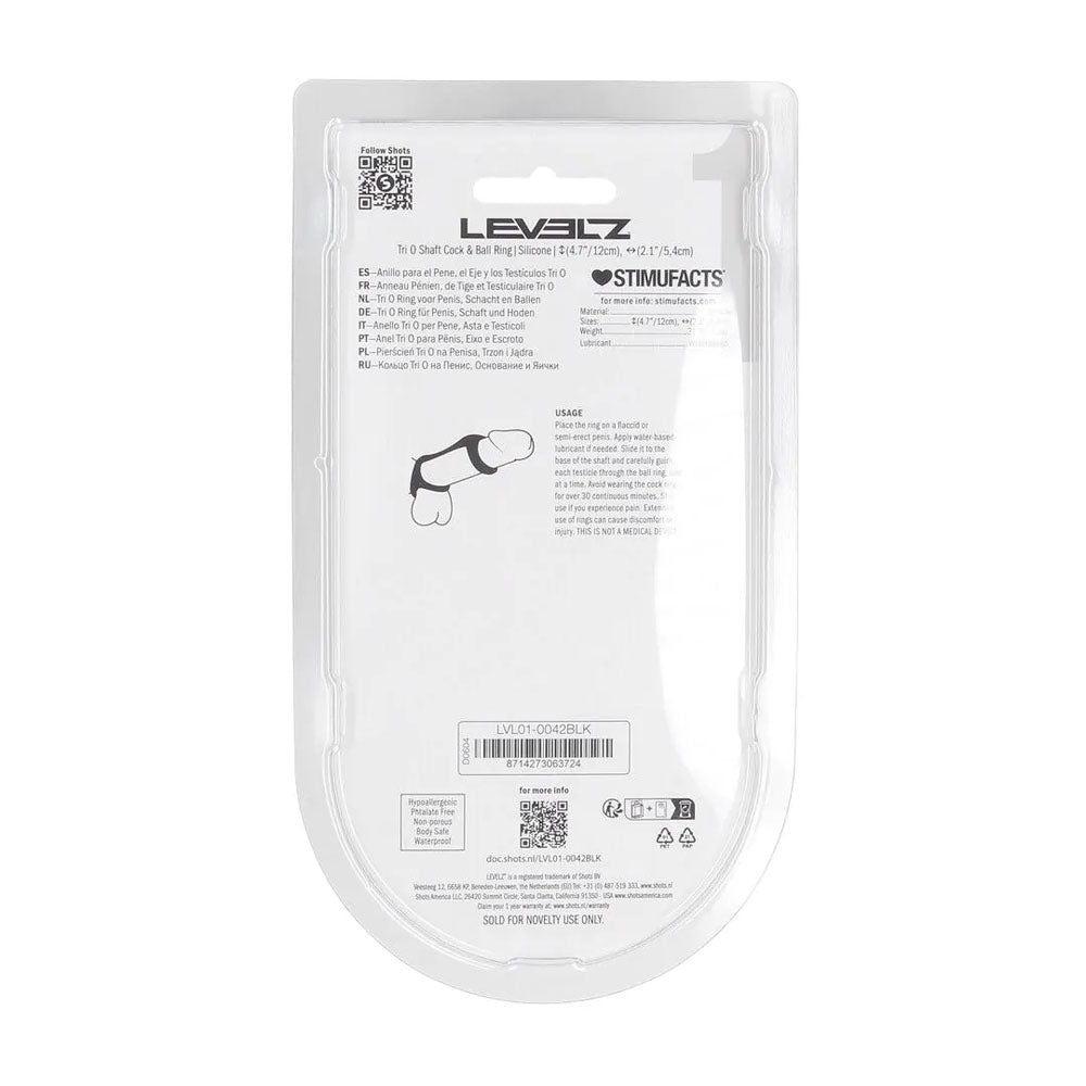 Levelz Tri-O Body Safe Harness Style Silicone Cock Ball Ring > Cock Ring > Single