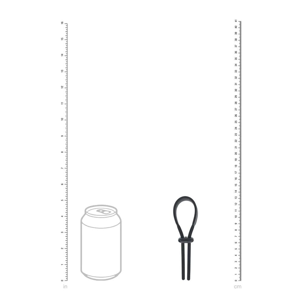 Levelz Wide Adjustable Silicone Lasso (Black) – Flexible Non-Vibrating Adjustable Cock Ring COCK RINGS Adjustable