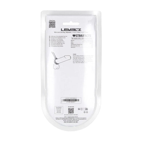 Levelz Wide Adjustable Silicone Lasso (Black) – Flexible Non-Vibrating Adjustable Cock Ring COCK RINGS Adjustable