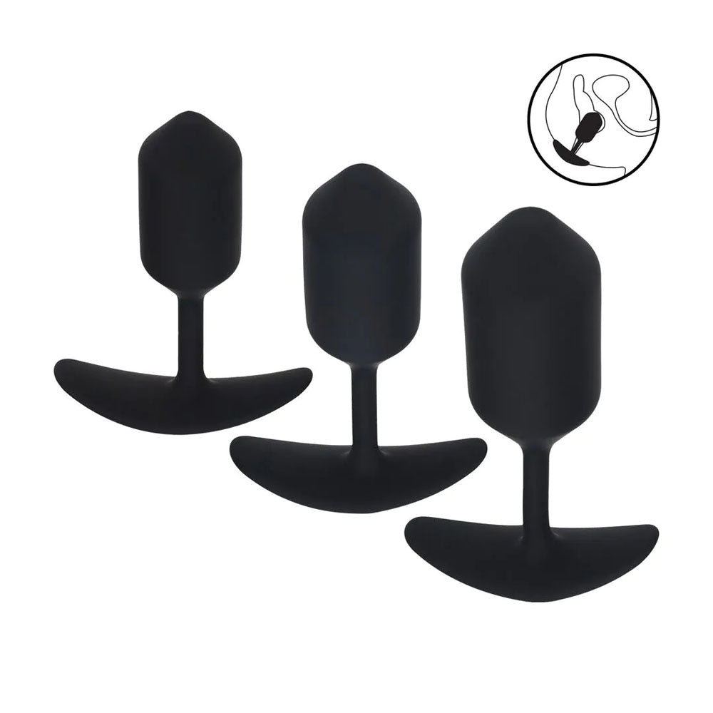 LEVELZ Silicone Weighted Anal Plug Training Set – Weighted Butt Plugs Set of 3 Sizes > Anal Range > Butt Plug Kits