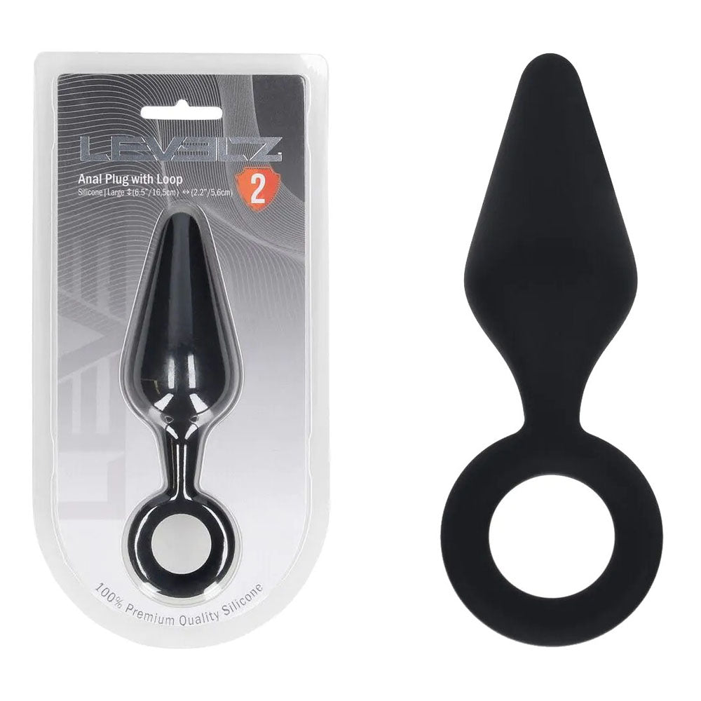 LEVELZ Silicone Anal Plug Large – Slim Large Butt Plug Black > Anal Range > Butt Plugs