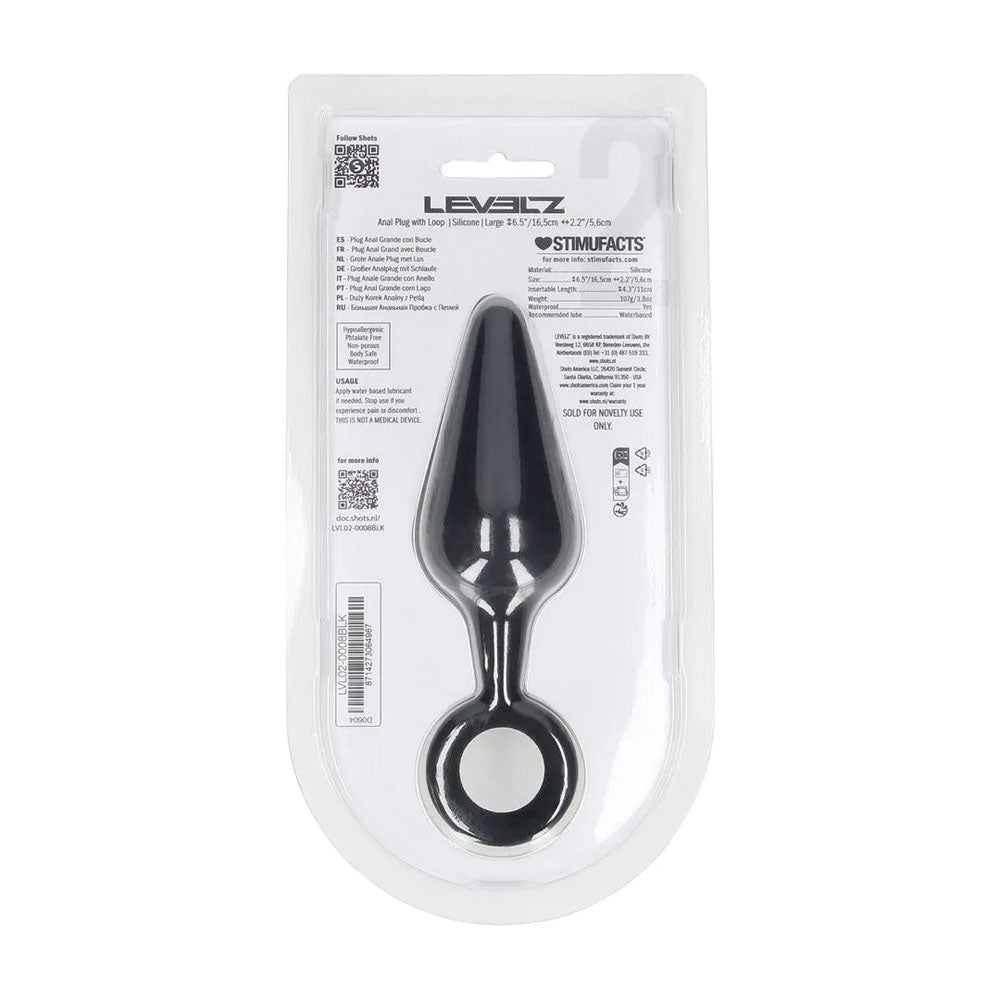LEVELZ Silicone Large Anal Plug with Loop Design Adult Stuff Warehouse LEVELZ Silicone Large Anal Plug with Loop Design Adult Stuff Warehouse