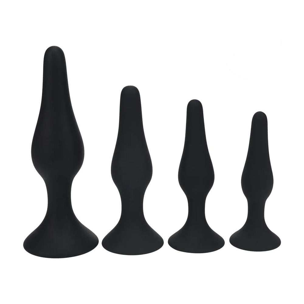 Levelz Slim Silicone Anal Plug Kit Set of Four – Premium Silicone Butt Plugs > Anal Range > Butt Plug Kits
