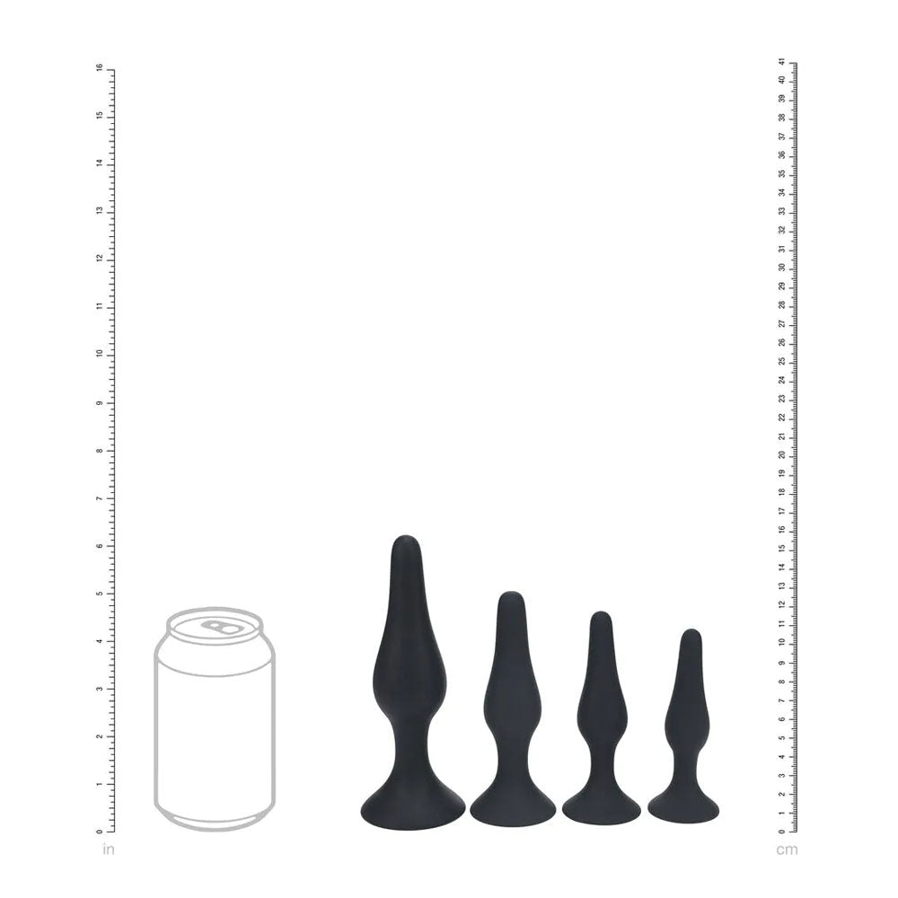 Levelz Slim Silicone Anal Plug Kit Set of Four – Premium Silicone Butt Plugs > Anal Range > Butt Plug Kits