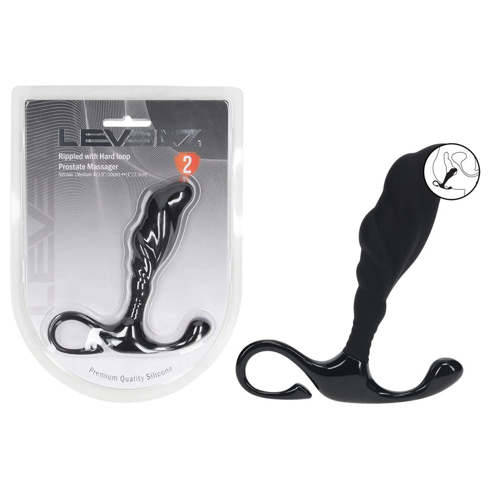 LEVELZ Rippled Medium (Silicone) – Medium Silicone Prostate Massager Black > Anal Range > Prostate Plugs Main image