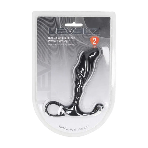 Levelz Rippled with Hard Loop (Large) – Silicone Large Prostate Massager > Anal Range > Prostate Plugs