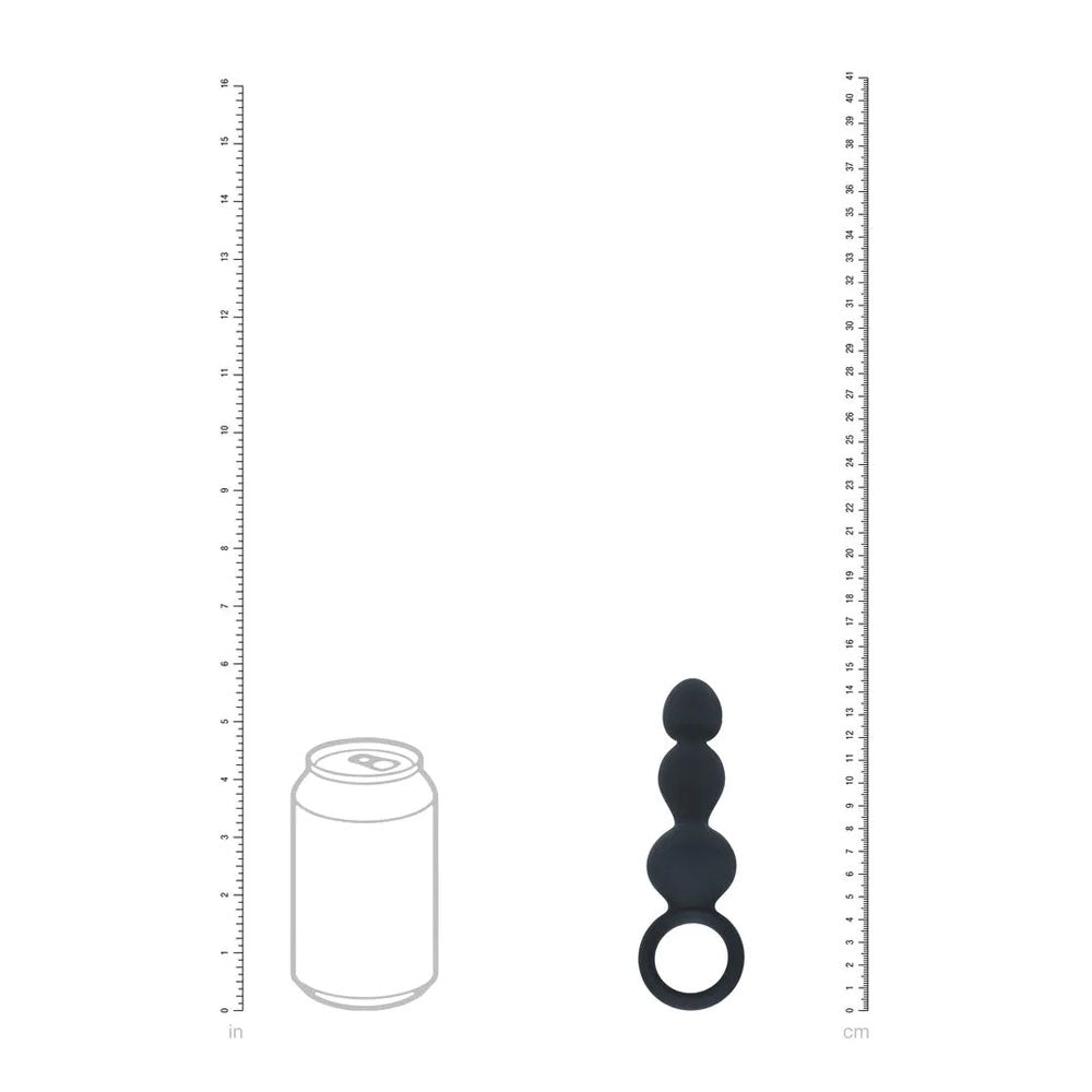 LEVELZ Beaded Silicone Anal Probe with Loop – 15.3 cm Silicone Beaded Anal Plug > Anal Range > Anal Beads